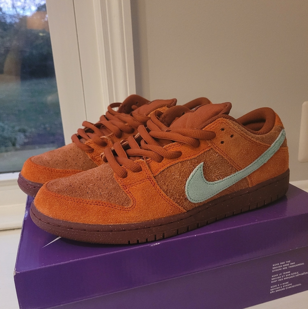 Nike Orange and Blue Sneakers